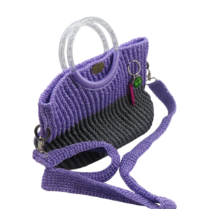 Stilvolle lila Handtasche